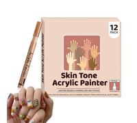 Marqueurs Pour La Peau, Marqueurs De Dessin 12 Couleurs Pour Corps Peau Et Ongles, Accessoires De Beauté À Double Pointe Pour Débutants Femmes Salon Photographie Visage Et Main