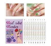 Marqueurs pour Ongles 10 Pièces d'Outils de Design d'Ongles à Haute