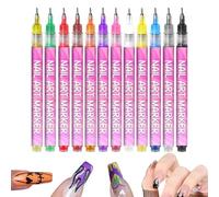 Marqueurs pour Ongles Art De Peinture Fine Ligneurs À Séchage 12 Pièces