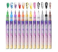 Marqueurs Pour Ongles,Liner avec Séchage Rapide et Anti-Bavure 12 Pièces - Kit de Stylos Vernis Gel | Pour, Filles, Adultes, Débutants, Ongles, Toile, Artisanat, Salon, Maison