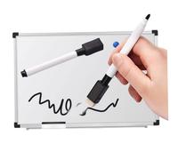 Marqueurs pour tableau blanc, marqueurs effaçables à sec, stylo effaçable à sec pour tableau blanc pointe fine avec capuchon de gommes pour fournitures de bureau pour écoliers, 2 pièces, stylo