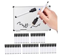 Marqueurs pour tableau blanc, marqueurs effaçables à sec, stylo effaçable à sec pour tableau blanc pointe fine avec capuchon de gommes pour fournitures de bureau pour écoliers, , 50 pièces, sty