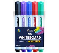 Marqueurs pour Tableaux Blancs par SmartPanda - Pointe Ogive, Effaçable à sec, Parfait pour une Utilisation à la Maison, au Bureau ou à l’ École - Pochette de 5 Couleurs