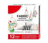 Marqueurs pour tissu, stylos de peinture pour textile, fournitures d'art lavables, encre permanente vibrante, pointe fine, ensemble de couleurs de précision pour chemises, chaussures, sacs, nappes et