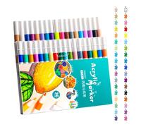 Marqueurs Pour Tissus Pour - Marqueurs Acrylique True Color Marqueur Acrylique Spécifique Pour Les Étudiants Couleur Mat Recharge Pinceau Coloré Pour