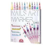Marqueurs pour vernis à ongles | Pointe fine à l'épreuve des taches | Marqueurs de vernis à ongles gel | Pour salon à la maison, utilisation quotidienne, études créatives, cadeaux mères mariées