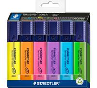 Marqueurs Surligneurs Staedtler En Boîte De 6 Couleurs Assorties