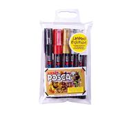 Marqueurs Uni-Ball Posca PC-1M Couleurs Assorties (Paquet De 5)