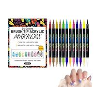 Marqueurs Vernis à Ongles 12 Pièces Outils De Manucure Double Extrémité