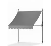 Marquise à pince 1, 5m de large sans perçage SolVision BM3, Anthracite