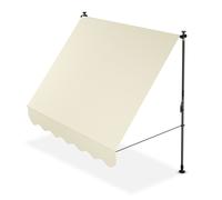 Marquise à pince Le Cap avec manivelle Beige 200x120 cm