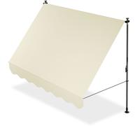 Marquise à pince Le Cap avec manivelle Beige 250x120 cm