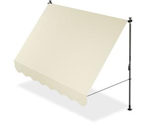 Marquise à pince Le Cap avec manivelle Beige 250x120 cm