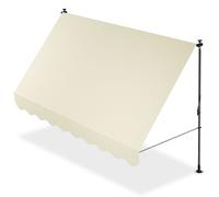Marquise à pince Le Cap avec manivelle Beige 300x120 cm
