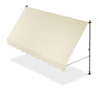 Marquise à pince Le Cap avec manivelle Beige 350x120 cm