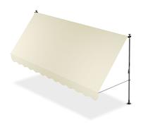 Marquise à pince Le Cap avec manivelle Beige 400x120 cm