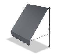 Marquise à pince Le Cap avec manivelle Gris 150x120 cm