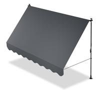 Marquise à pince Le Cap avec manivelle Gris 300x120 cm