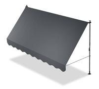 Marquise à pince Le Cap avec manivelle Gris 350x120 cm