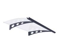Marquise alu - CANOPIA BY PALRAM - Saturne - 135 x 90,5 x 18,5 cm - Gris anthracite - Polycarbonate
