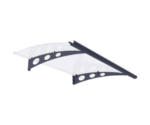 Marquise alu - CANOPIA BY PALRAM - Saturne - 135 x 90,5 x 18,5 cm - Gris anthracite - Polycarbonate