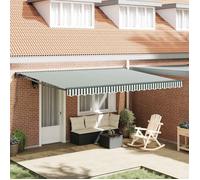 Marquise - auvent pour porte Vidaxl Cadre d'auvent Vert et blanc 450 × 300 cm