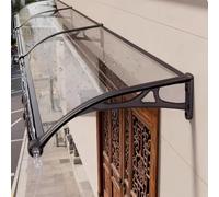 Marquise de Porche Transparente,Auvent de Fenêtre en Polycarbonate,Marquise d'Entrée Protection Solaire,Toit Abri Protection Contre La Pluie Silencieux,pour Garage Terrasse (60x260cm)