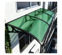 Marquise De Porte D’Entrée, Auvent Extérieur Pour Fenêtres,Plaque En Polycarbonate Anti-UV, Pluie, Neige, Support En Aluminium, Pour Porche, Patio, Fenêtre, Terrasse(Grass green,60x400cm/24x158in)