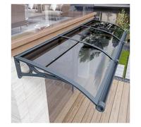 Marquise de Porte d’Entrée Moderne,Auvent de Porte et Fenêtres,Qualité 100% Marquise de Porte d'Entrée en Polycarbonate，Contre la Pluie et UV,Marquise de Porte Avant-Toit(150x360cm/59x142in)