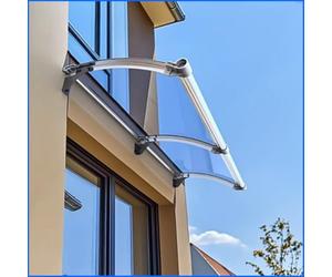 Marquise De Porte D'entrée,Auvent D'extérieur avec Système D'évacuation,Un Abri pour Patios Et Porches Offrant Une Protection Contre Les Rayons UV,Auvent pour Maison (65x340cm,S)