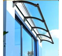 Marquise De Porte D'entrée,Auvents en Alliage D'aluminium pour La Maison,Abris De Climatisation sous Les Avant-toits,Plaques De Polycarbonate Insonorisantes,Toit Marquise (100x170cm,S)