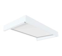 Marquise de porte en aluminium blanc et polycarbonate Sophia 160 x 95 cm
