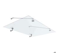 Marquise de porte en aluminium et polycarbonate Taurus