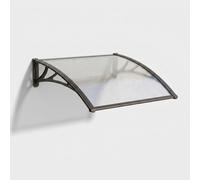 Marquise de porte en polycarbonate alvéolaire opaque et ABS Rain 100x120