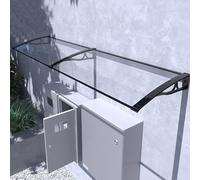 Marquise de Porte et Fenêtre, Auvent de Porche Transparent en Polycarbonate avec Support en Alliage D'Aluminium for Terrasses, Jardins, Balcons et Cafés