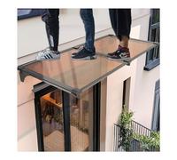 Marquise de Porte Exterieur,Auvent de Porte d'Entrée Évier,Auvent de Fenêtres Autonettoyant à l'eau de Pluie, Marquise de Protection UV，Style à Face Droite(65x150cm/25.6x59in)