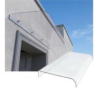 Marquise de Porte Exterieur, Auvent de Porte D'entrée, Marquise en Polycarbonate Transparent, Pergola Jardin Exterieur, Toit Abri Résistant Pluie, Neige et UV pour Fenêtre ou Terrasse