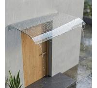 Marquise de Porte Exterieur, Auvent de Terrasse, Plaque Polycarbonate Transparent, Visière Protection Pluie, Abri de Porte et Fenêtre, Auvent Exterieur pour Garage, Toit Résistant(45x36cm)