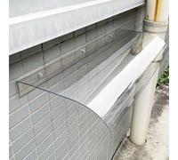 Marquise de Porte Exterieur, Auvent Porte d’entrée 90 100 120 130 150 200 CM avec Protection UV Contre la Pluie et la Neige, Polycarbonate Transparente/Opaque(Clear,75x44cm)