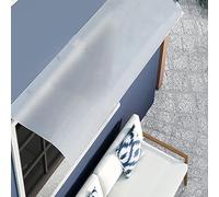 Marquise de Porte Exterieur, Auvent Porte d’entrée 90 100 120 130 150 200 CM avec Protection UV Contre la Pluie et la Neige, Polycarbonate Transparente/Opaque(Frosted,120x44cm)