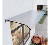 Marquise de Porte Exterieur en Polycarbonate Transparent - Auvent Porte d'Entrée avec Plaque Résistante, Protection Contre Intempéries pour Maison et Commerce Frosted 40x60cm/15.7" x24