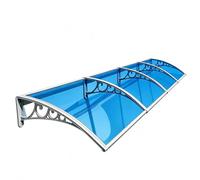 Marquise De Porte Exterieur Moderne,Auvent De Porte D'entrée avec Gouttière, Résistante Toit Abri,Protection Extérieure Contre La Pluie pour Balcon,avec Structure Abs, Toit en Polycarbonate