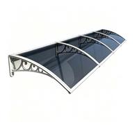 Marquise De Porte Exterieur Moderne,Auvent De Porte D'entrée avec Gouttière, Résistante Toit Abri,Protection Extérieure Contre La Pluie pour Balcon,avec Structure Abs, Toit en Polycarbonate