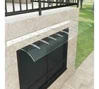 Marquise de Porte Exterieur, Store auvent Porte d'entree, Protection Contre la Pluie et la Neige, auvent Invisible pour entrées, fenêtres et espaces extérieurs, Toit Transparent 50×260cm/19.7×102.4in