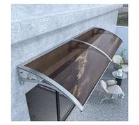 Marquise de Porte Exterieur,Toit Marquise en Polycarbonate Résistante 150x300cm Toit Abri Protection Contre La Pluie Et UV ZHZHXR(Size:0.6x0.8m/1.97x2.62ft)