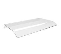 Marquise de Porte Exterieur Transparente, Auvent de Porte en Plaque Polycarbonate, Auvent Porte d'Entree Protection Pluie, Marquise Porte d'Entree pour Fenetre Terrasse Store Exterieur