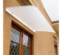 Marquise de Porte Moderne sans Support, Auvent Polycarbonate pour Entrée, Patio, Fenêtre, AC Extérieur - Protection UV & Intempéries, Tailles Multiples(Frosted,450x44cm)