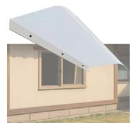 Marquise de Porte Moderne Transparente/Givrée - Auvent d'Entrée Courbé Anti-Pluie et Coupe-Vent, Abri Fenêtre Polycarbonate Petite 20-130 Cm(Frosted,W25xD35cm)