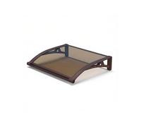 Marquise d'entrée Auvents de porte en Polycarbonate, auvent de porche extérieur en aluminium, fenêtre extérieure, abri contre la pluie, Protection contre la neige(120x100 cm)