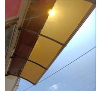 Marquise en Polycarbonate,Auvent De Fenêtre Et De Porche pour Habitation,Marquise Silencieuse Et Étanche,Abri Anti-Pluie en Alliage D'aluminium,Contre Pluie Neige UV (100x220cm,S)